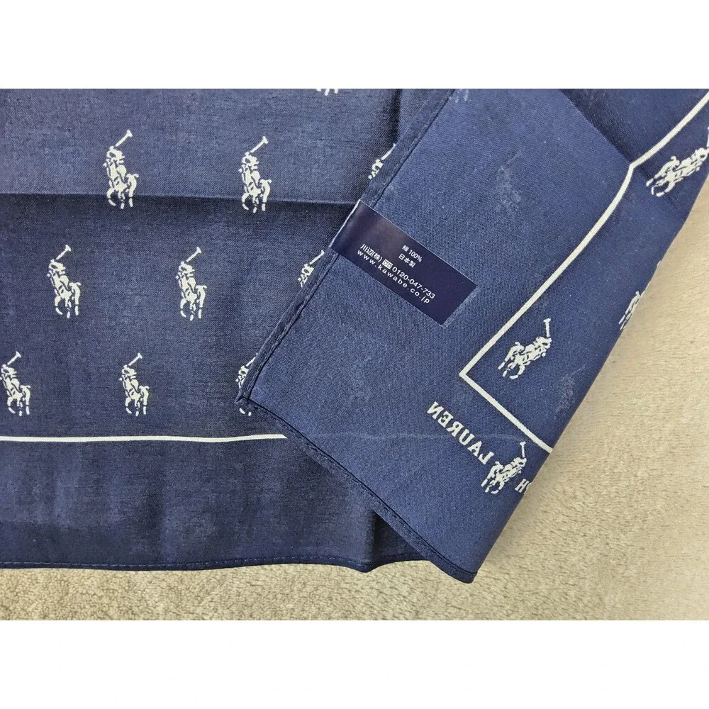 Polo Ralph Lauren Handkerchief Neckerchief Bandana Scarf Pocket Square Japan - Picture 4 of 4
